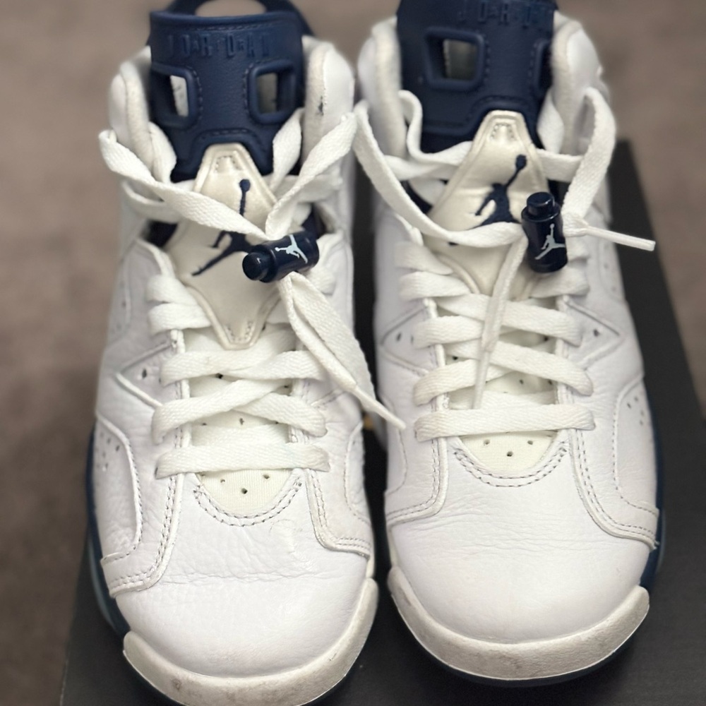 Kids White and Blue Sneakers